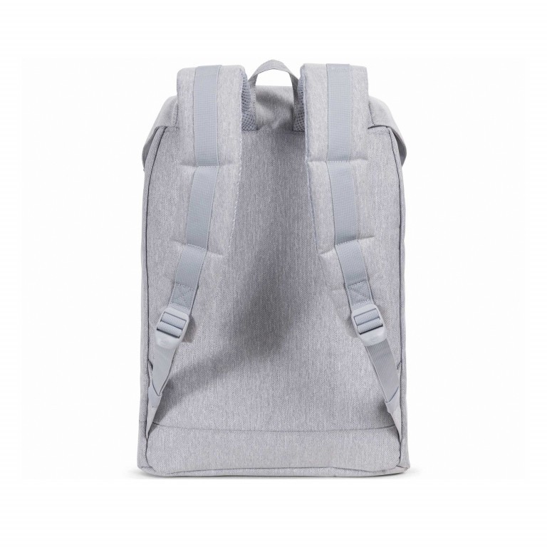 Rucksack Retreat Rubber Straps Volumen 18 Liter Light Grey Crosshatch White Rubber, Farbe: grau, Marke: Herschel, EAN: 0828432171699, Abmessungen in cm: 34x46x12, Bild 4 von 5