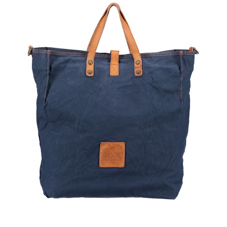 Tasche Canvas 1660-X0009 Druck Beige, Farbe: blau/petrol, Marke: Campomaggi, Abmessungen in cm: 35x40x15, Bild 3 von 3