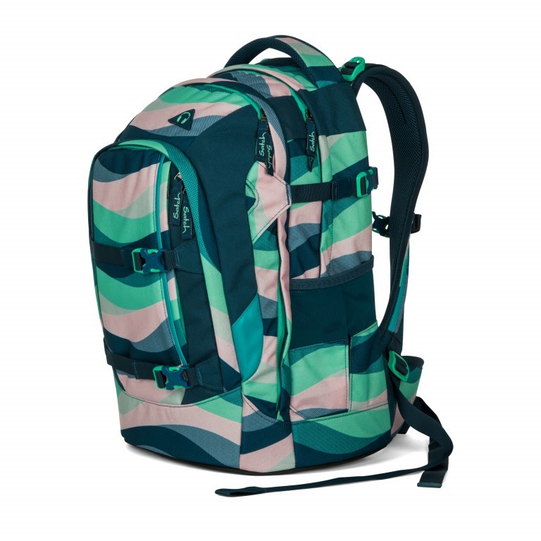 Rucksack Pack Wavy Dreams, Farbe: blau/petrol, Marke: Satch, EAN: 4057081023448, Abmessungen in cm: 30x45x22, Bild 2 von 13