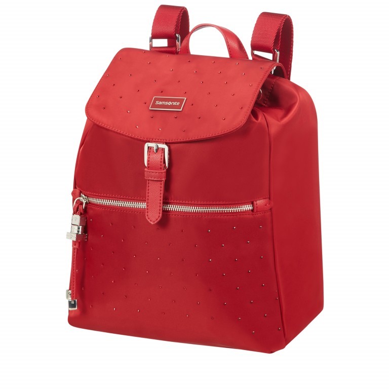 Rucksack Karissa Biz Backpack mit Swarovski-Steinchen Formula Red, Farbe: rot/weinrot, Marke: Samsonite, EAN: 5414847823596, Abmessungen in cm: 26x36x12, Bild 2 von 9