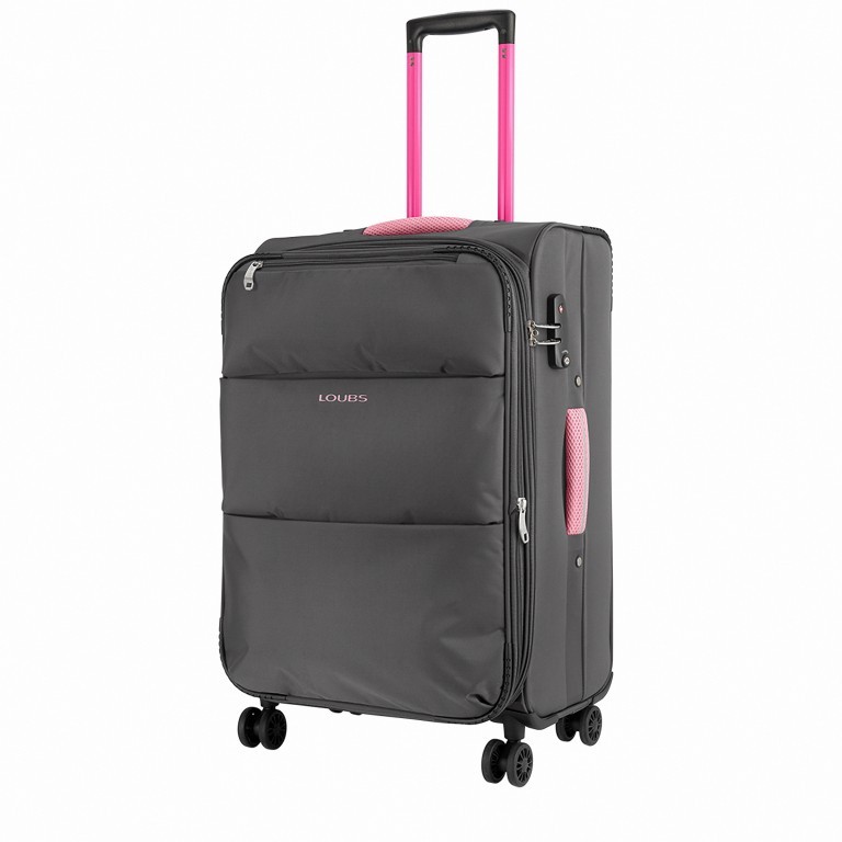 Koffer Adelaide Sport M 65 cm Rosa, Farbe: grau, Marke: Loubs, Abmessungen in cm: 42x64x28, Bild 2 von 5