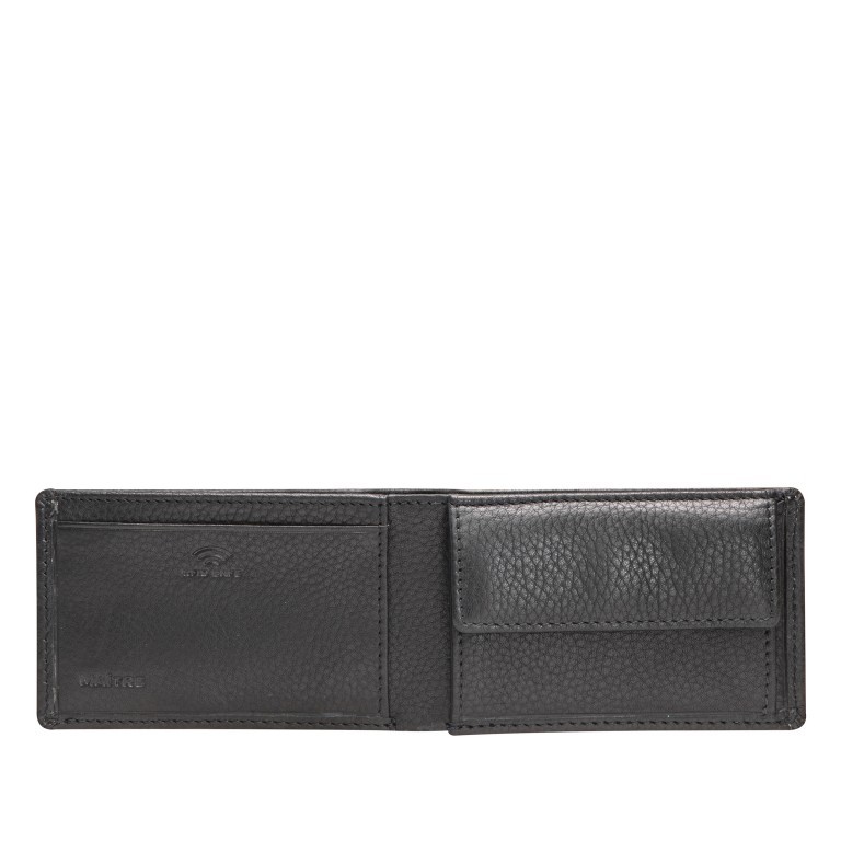Geldbörse Schwarzerden Gerno mit RFID-Schutz Schwarz, Farbe: schwarz, Marke: Maitre, EAN: 4053533584482, Abmessungen in cm: 10x6.5x2, Bild 4 von 5
