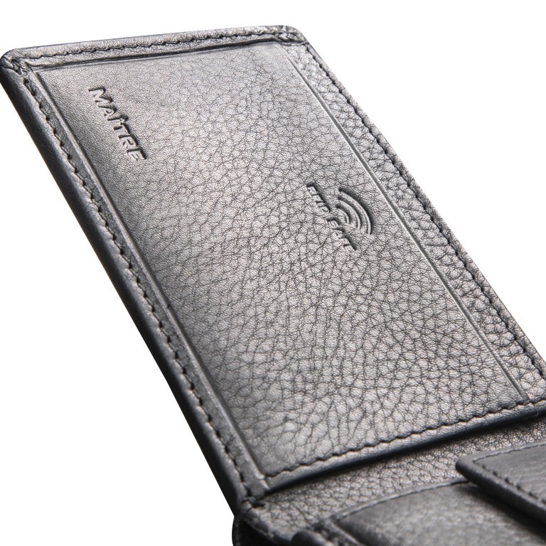 Geldbörse Schwarzerden Gerno mit RFID-Schutz Schwarz, Farbe: schwarz, Marke: Maitre, EAN: 4053533584482, Abmessungen in cm: 10x6.5x2, Bild 5 von 5