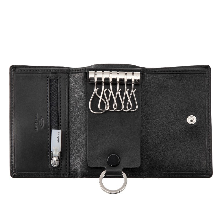 Schlüsseletui Schwarzerden Sigurt mit RFID-Schutz Schwarz, Farbe: schwarz, Marke: Maitre, EAN: 4053533584499, Abmessungen in cm: 7x11x2, Bild 3 von 4