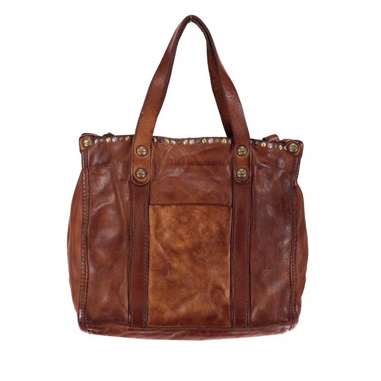 Shopper Basic 0750-X0007 Leder Cognac, Farbe: cognac, Marke: Campomaggi, EAN: 8054302043434, Abmessungen in cm: 24x22x11, Bild 1 von 6