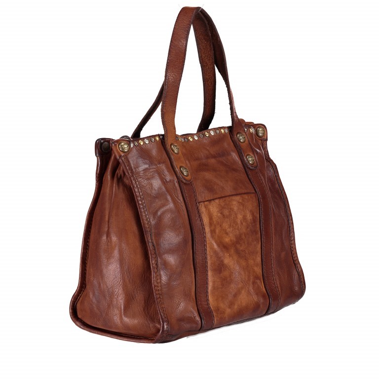 Shopper Basic 0750-X0007 Leder Cognac, Farbe: cognac, Marke: Campomaggi, EAN: 8054302043434, Abmessungen in cm: 24x22x11, Bild 2 von 6