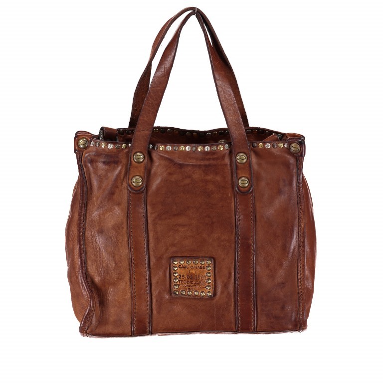 Shopper Basic 0750-X0007 Leder Cognac, Farbe: cognac, Marke: Campomaggi, EAN: 8054302043434, Abmessungen in cm: 24x22x11, Bild 5 von 6