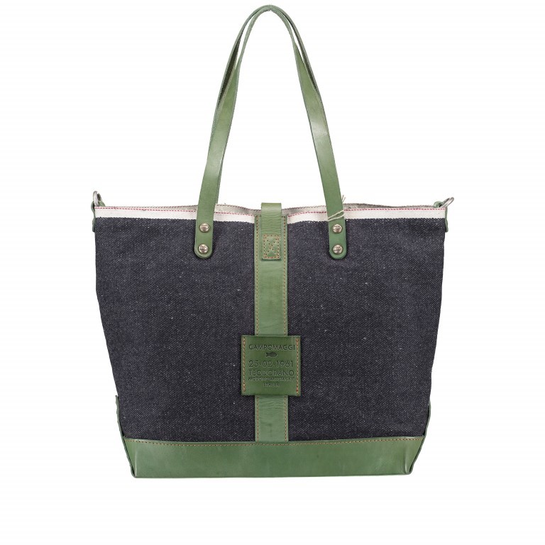 Handtasche Cotton 6310-X0184 Grün, Farbe: grün/oliv, Marke: Campomaggi, Abmessungen in cm: 33x33x15, Bild 5 von 6