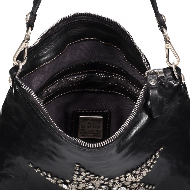 Umhängetasche Stella Alpina 6720-X0173 Leder Black, Farbe: schwarz, Marke: Campomaggi, EAN: 8054302020879, Abmessungen in cm: 38x21x5, Bild 4 von 6