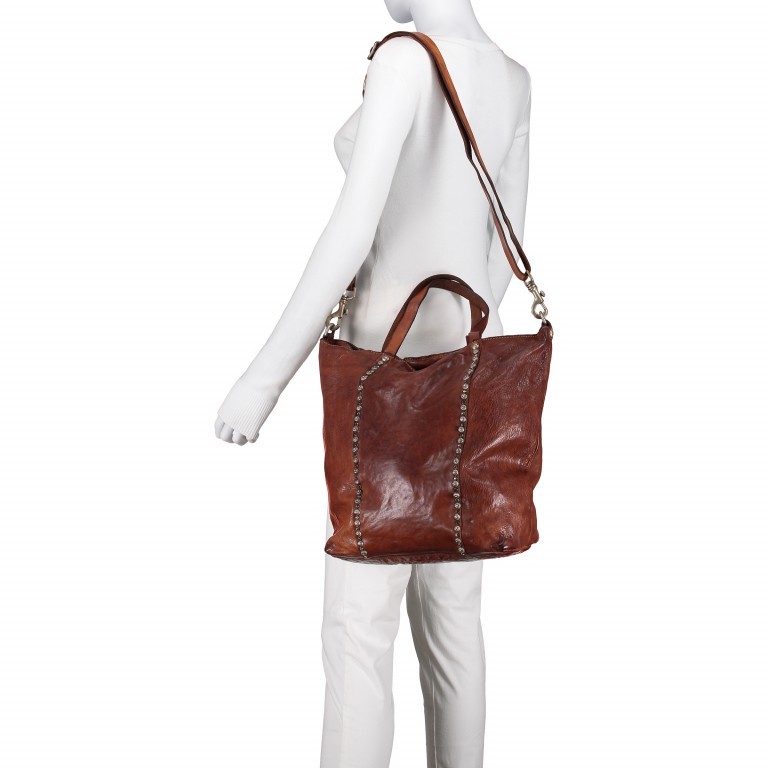 Shopper Damian Leder Cognac, Farbe: cognac, Marke: Campomaggi, Abmessungen in cm: 30x33x13, Bild 3 von 6