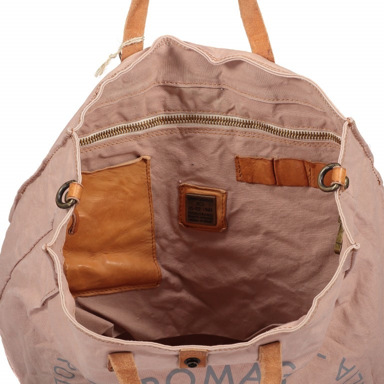 Tasche Canvas 1660-X0009 Druck Grau, Farbe: rosa/pink, Marke: Campomaggi, EAN: 8054302020619, Abmessungen in cm: 35x40x15, Bild 4 von 6