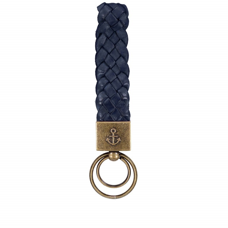 Schlüsselanhänger Soft-Weaving Hermine B3.0974 Midnight Navy, Farbe: blau/petrol, Marke: Harbour 2nd, Abmessungen in cm: 17x3x0, Bild 1 von 2