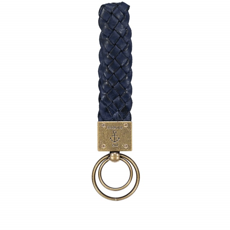 Schlüsselanhänger Soft-Weaving Hermine B3.0974 Midnight Navy, Farbe: blau/petrol, Marke: Harbour 2nd, Abmessungen in cm: 17x3x0, Bild 2 von 2