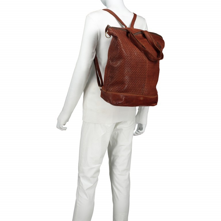 Rucksack Logo-Laser Nerissa B3.6800 Charming Cognac, Farbe: cognac, Marke: Harbour 2nd, EAN: 4046478031975, Abmessungen in cm: 30x42x14, Bild 8 von 11