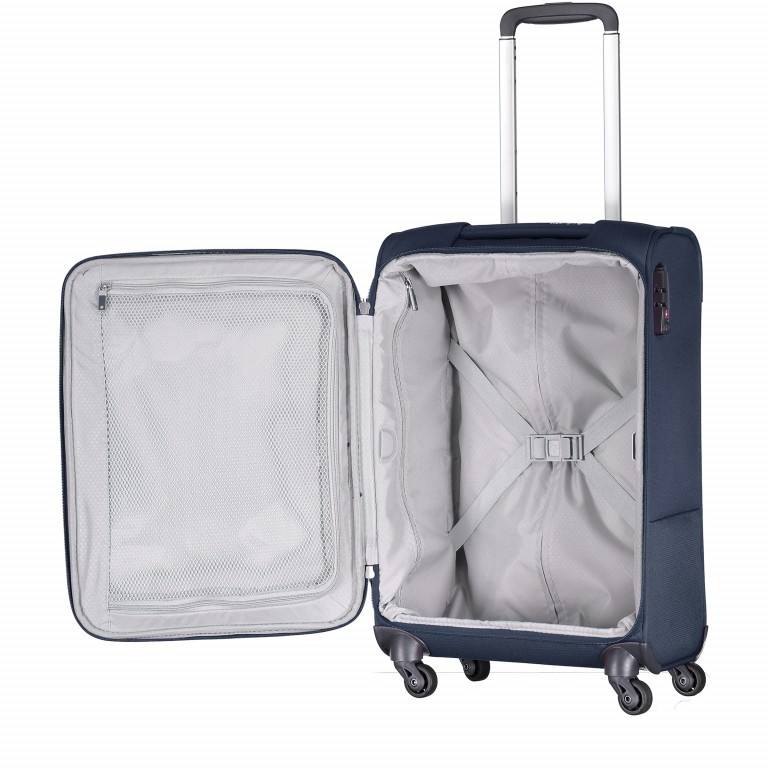 Koffer base-boost Spinner 55 Navy Blue, Farbe: blau/petrol, Marke: Samsonite, EAN: 5414847775062, Abmessungen in cm: 35x55x20, Bild 3 von 11