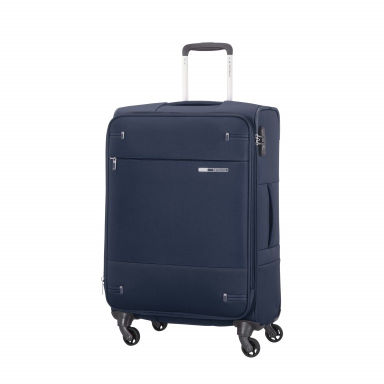 Koffer base-boost Spinner 66 Navy Blue, Farbe: blau/petrol, Marke: Samsonite, EAN: 5414847775048, Abmessungen in cm: 44x66x28, Bild 2 von 15