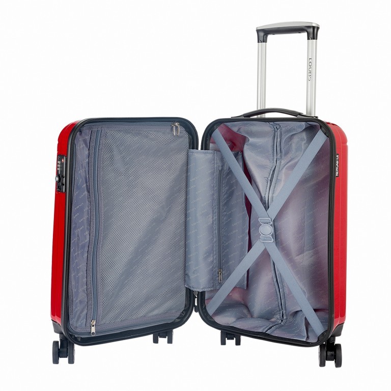 Koffer Newcastle 55 cm Rot, Farbe: rot/weinrot, Marke: Loubs, Abmessungen in cm: 34x55x20, Bild 3 von 5
