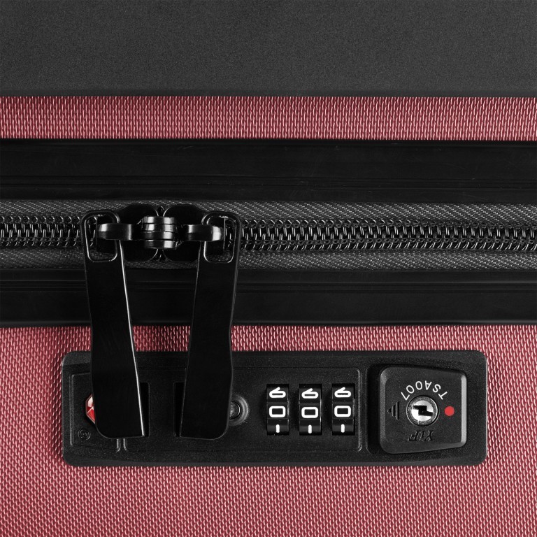 Koffer Canberra 50 cm Rot, Farbe: rot/weinrot, Marke: Loubs, Abmessungen in cm: 40x55x20, Bild 4 von 5