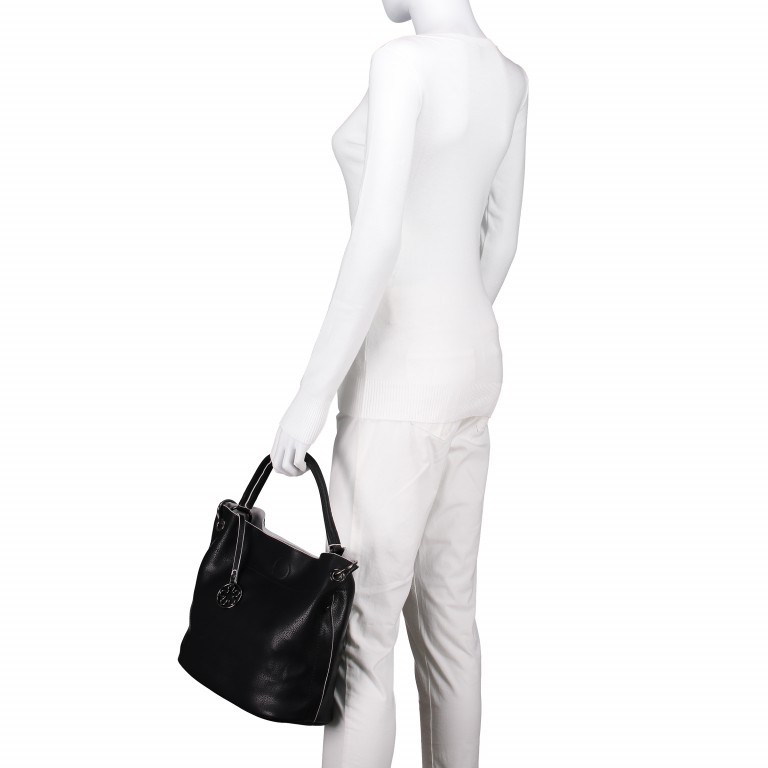 Beuteltasche Belfast Simona Bag in Bag Schwarz, Farbe: schwarz, Marke: Loubs, Abmessungen in cm: 30x26.5x13, Bild 8 von 9