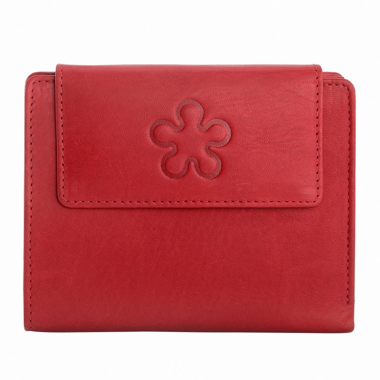 Geldbörse Rot, Farbe: rot/weinrot, Marke: Loubs, Abmessungen in cm: 12.5x10.5x2.5, Bild 1 von 3