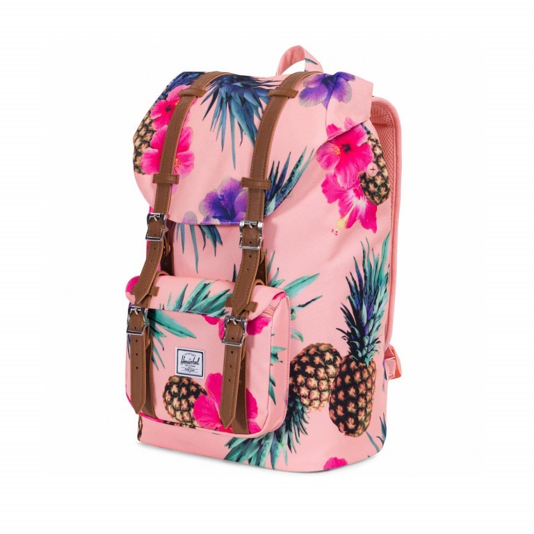 Rucksack Little America Medium Volumen 14 Liter Peach Pineapple, Farbe: rosa/pink, Marke: Herschel, EAN: 0828432187362, Abmessungen in cm: 28x43x12, Bild 2 von 4