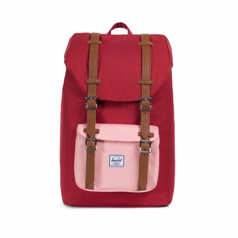 Rucksack Little America Medium Volumen 14 Liter Brick Red Peach, Farbe: rot/weinrot, Marke: Herschel, EAN: 0828432187355, Abmessungen in cm: 28x43x12, Bild 1 von 4