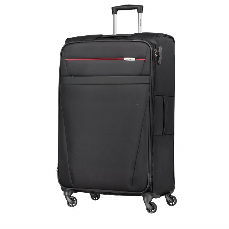 Koffer NCS Spinner 78 erweiterbar Black Red, Farbe: schwarz, Marke: Samsonite, EAN: 5414847798221, Abmessungen in cm: 48x80x26, Bild 1 von 9