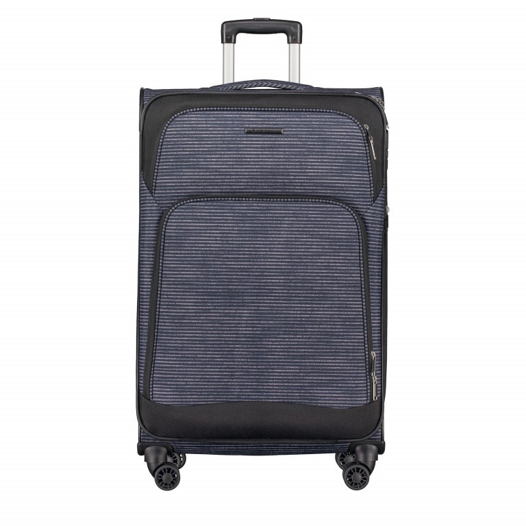 Koffer T1 79 cm Blue Stripe, Farbe: blau/petrol, Marke: Franky, Abmessungen in cm: 47x79x31, Bild 1 von 7