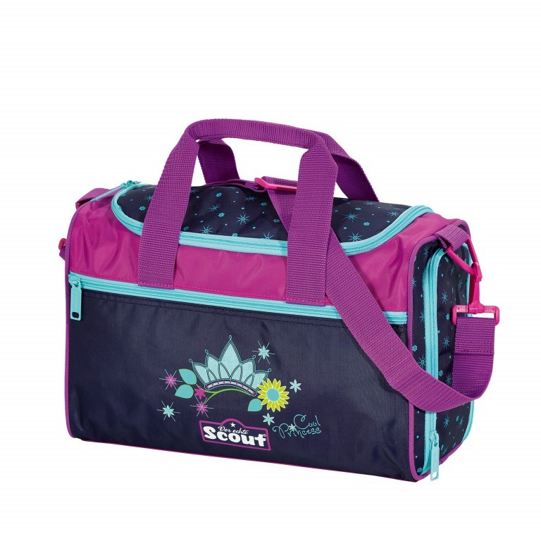 Schulranzen Sunny Set 4-teilig Cool Princess, Farbe: blau/petrol, Marke: Scout, Abmessungen in cm: 30x39x20, Bild 9 von 9