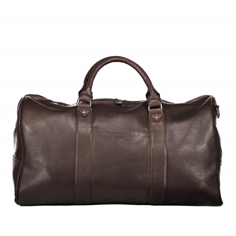 Reisetasche Braun, Farbe: braun, Marke: Hausfelder Manufaktur, Abmessungen in cm: 50x29x24.5, Bild 1 von 4