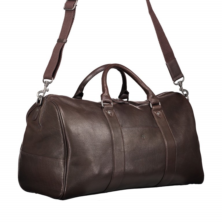 Reisetasche Braun, Farbe: braun, Marke: Hausfelder Manufaktur, Abmessungen in cm: 50x29x24.5, Bild 2 von 4