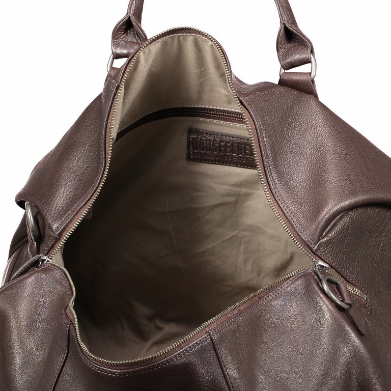 Reisetasche Braun, Farbe: braun, Marke: Hausfelder Manufaktur, Abmessungen in cm: 50x29x24.5, Bild 3 von 4