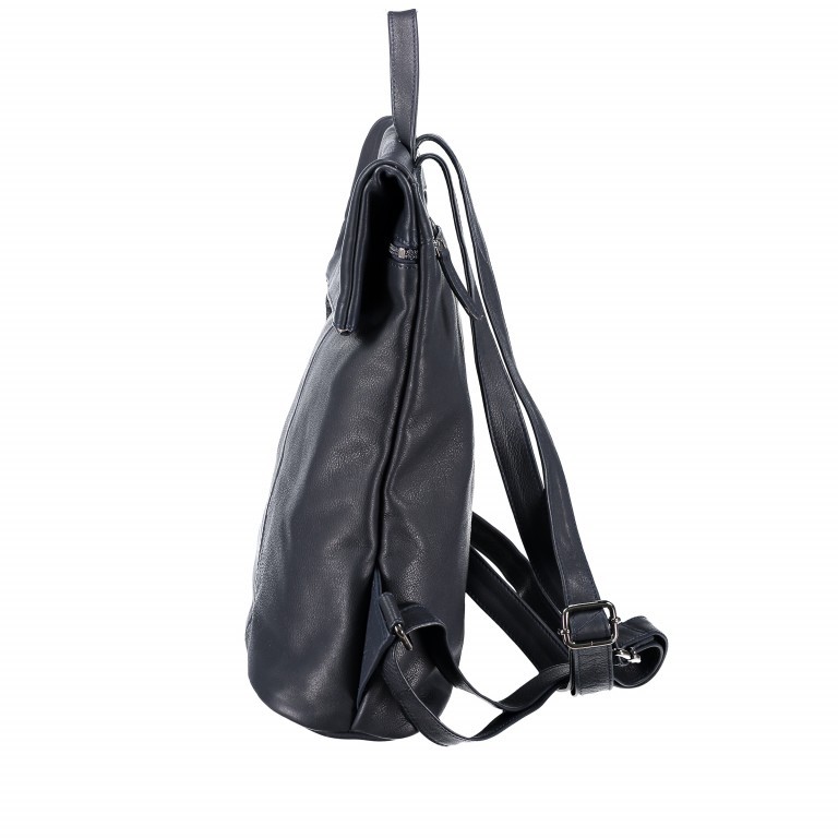 Rucksack Karen Schwarz, Farbe: schwarz, Marke: Hausfelder Manufaktur, Abmessungen in cm: 28x38x12, Bild 3 von 7