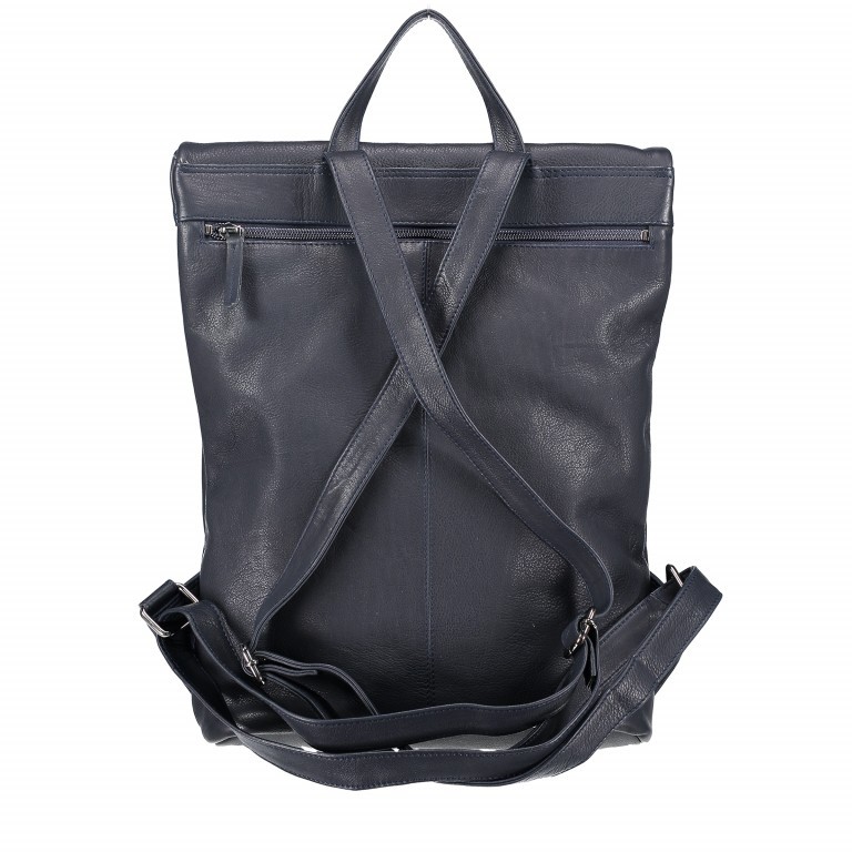 Rucksack Karen Schwarz, Farbe: schwarz, Marke: Hausfelder Manufaktur, Abmessungen in cm: 28x38x12, Bild 7 von 7