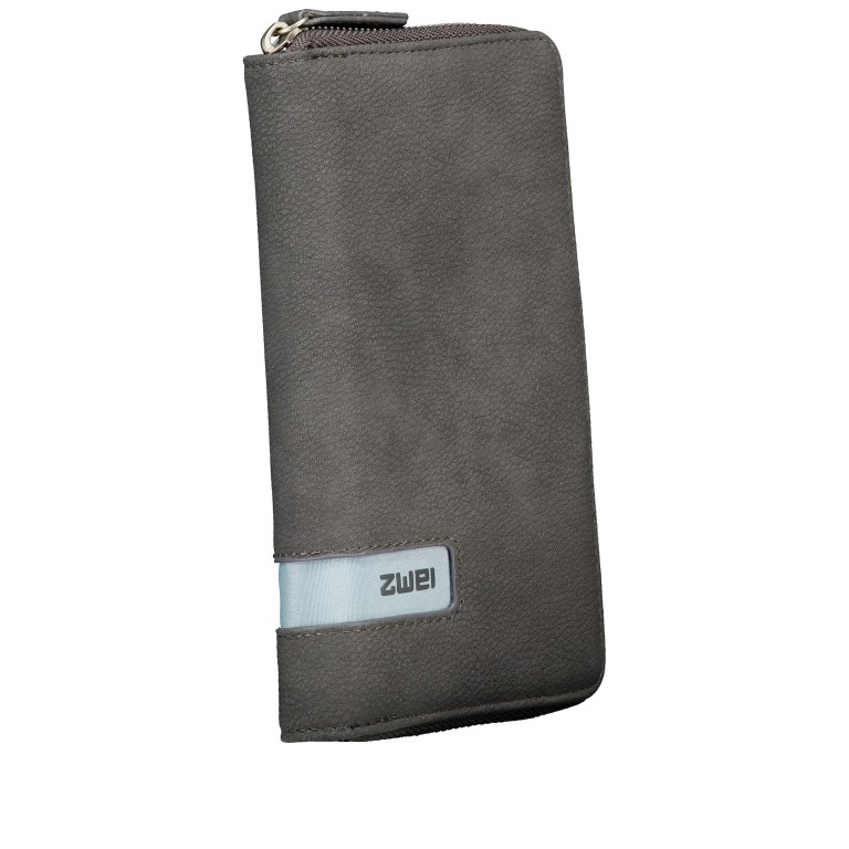 Geldbörse Mademoiselle Wallet MW2 Nubuk Stone, Farbe: grau, Marke: Zwei, EAN: 4250257916975, Abmessungen in cm: 19.5x10x3, Bild 2 von 5