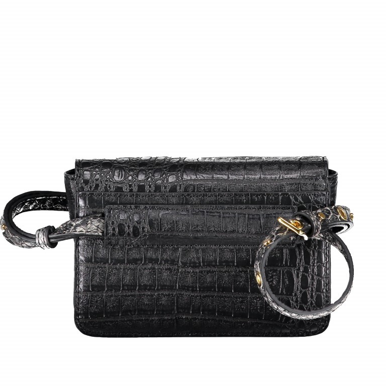 Gürteltasche Kroko Schwarz, Farbe: schwarz, Marke: Replay, EAN: 8056741262285, Abmessungen in cm: 16x11x7, Bild 3 von 5