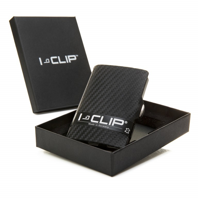 Wallet Carbon Schwarz, Farbe: schwarz, Marke: I-Clip, EAN: 4260169244721, Abmessungen in cm: 9x7x1.7, Bild 4 von 4