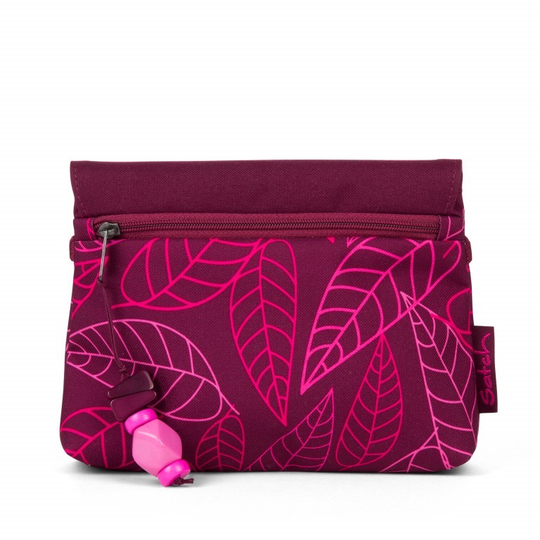 Tasche Klatsch Girlsbag Purple Leaves, Farbe: rot/weinrot, Marke: Satch, EAN: 4057081025121, Abmessungen in cm: 17.5x12.5x4, Bild 3 von 11