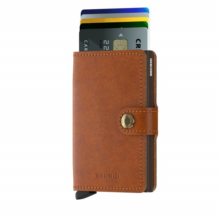 Geldbörse Miniwallet Original mit RFID-Schutz Cognac Brown, Farbe: cognac, Marke: Secrid, EAN: 8718215286202, Abmessungen in cm: 6.8x10.2x2.1, Bild 2 von 5
