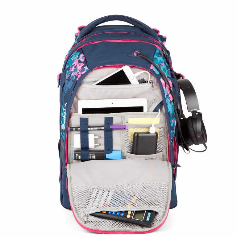 Rucksack Pack Awesome Blossom, Farbe: blau/petrol, Marke: Satch, EAN: 4057081029198, Abmessungen in cm: 30x45x22, Bild 6 von 16