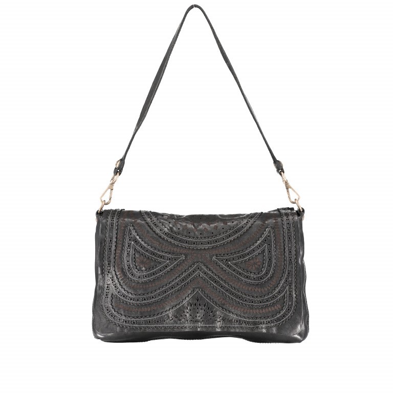 Umhängetasche Ambra Leder Schwarz, Farbe: schwarz, Marke: Campomaggi, Abmessungen in cm: 30x19x5, Bild 1 von 6
