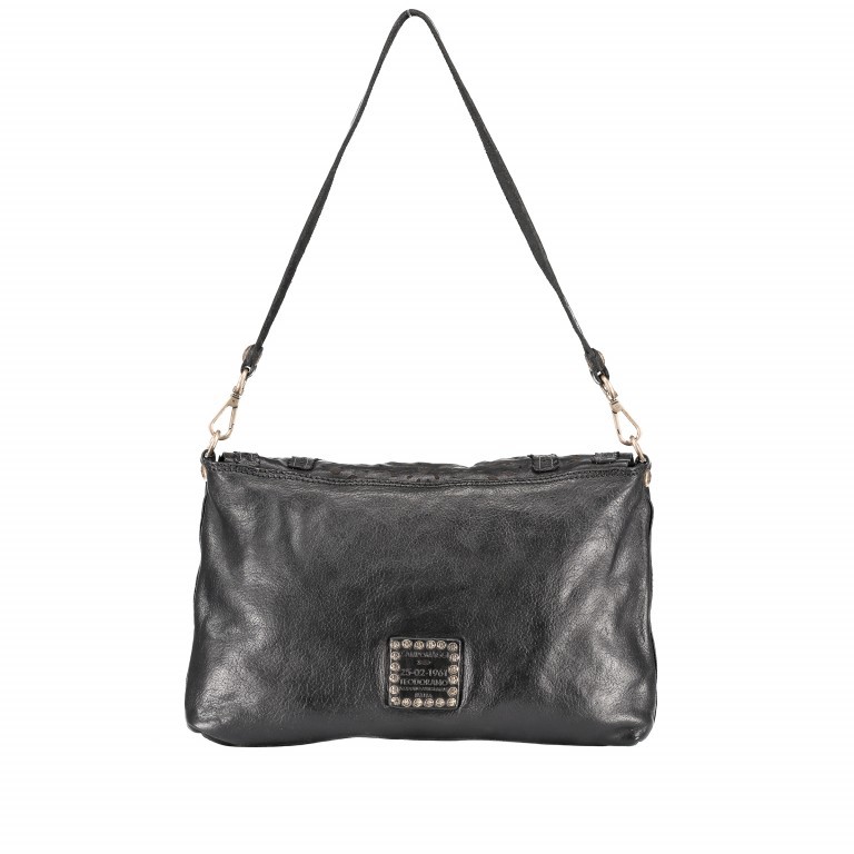 Umhängetasche Ambra Leder Schwarz, Farbe: schwarz, Marke: Campomaggi, Abmessungen in cm: 30x19x5, Bild 5 von 6