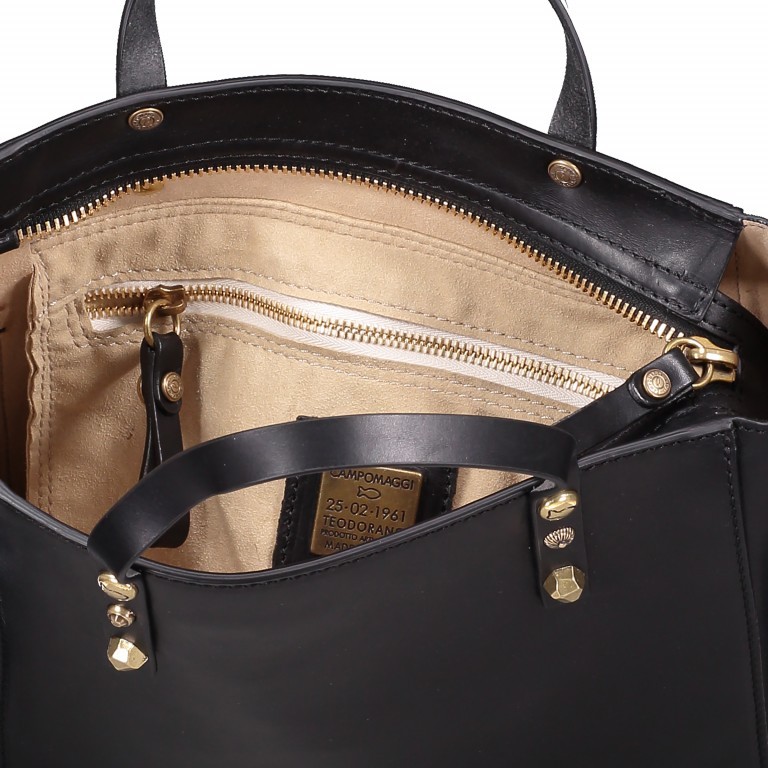 Handtasche Celestina 9880-X0340 Leder Black, Farbe: schwarz, Marke: Campomaggi, EAN: 8054302212755, Abmessungen in cm: 24x26x12, Bild 4 von 6