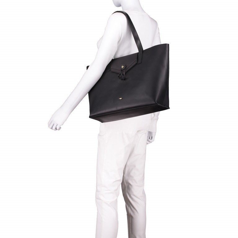 Handtasche Tormalina Leder Black, Farbe: schwarz, Marke: Campomaggi, EAN: 8054302191944, Abmessungen in cm: 38x30x12, Bild 3 von 6