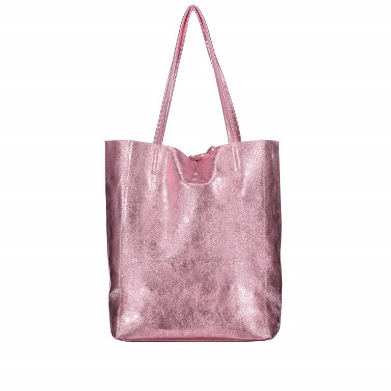 Shopper Athena Rosa Metallic, Farbe: rosa/pink, metallic, Marke: Hausfelder Manufaktur, Abmessungen in cm: 28x38x14, Bild 1 von 5