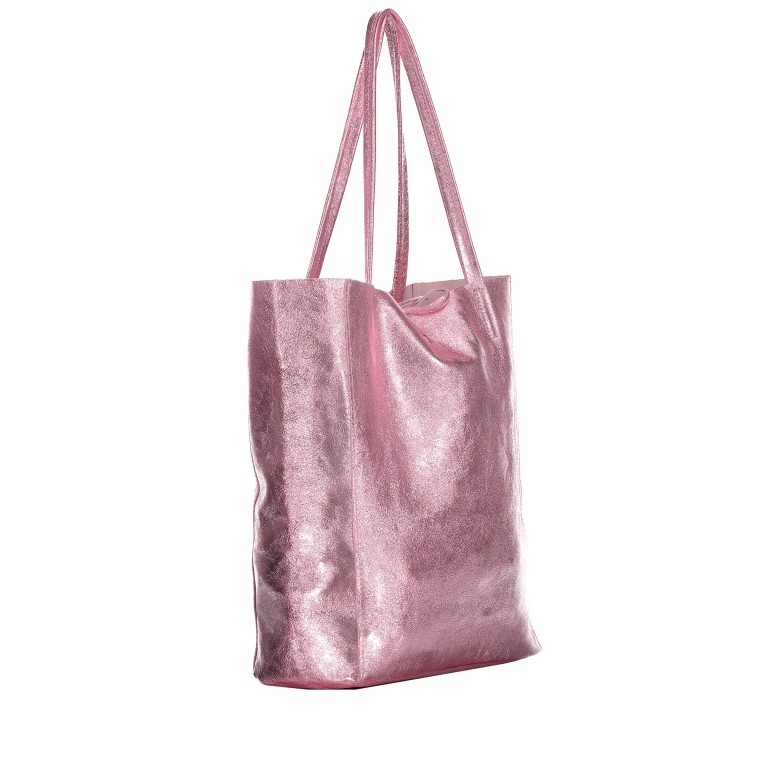 Shopper Athena Rosa Metallic, Farbe: rosa/pink, metallic, Marke: Hausfelder Manufaktur, Abmessungen in cm: 28x38x14, Bild 2 von 5
