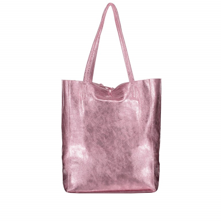 Shopper Athena Rosa Metallic, Farbe: rosa/pink, metallic, Marke: Hausfelder Manufaktur, Abmessungen in cm: 28x38x14, Bild 5 von 5