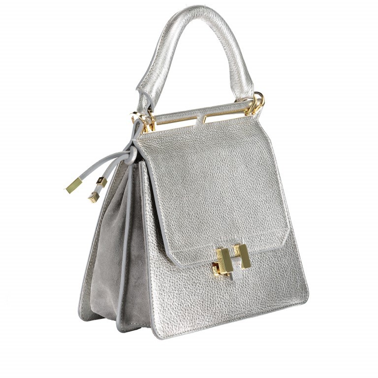 Umhängetasche Marlene Tablet Silver Plumbeo Grey, Farbe: metallic, Marke: Maison Heroine, EAN: 0705632201435, Abmessungen in cm: 25.5x23x10, Bild 2 von 6