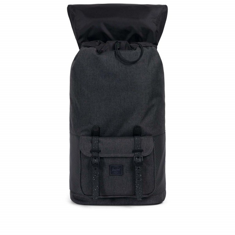 Rucksack Little America Aspect Volumen 23 Liter Black Crosshatch Black Whitet, Farbe: grau, Marke: Herschel, EAN: 0828432214327, Abmessungen in cm: 28x50x17, Bild 3 von 4