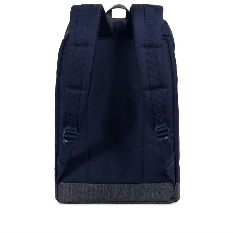 Rucksack Retreat Rubber Straps Volumen 18 Liter Peacoat Dark Denim, Farbe: blau/petrol, Marke: Herschel, EAN: 0828432214457, Abmessungen in cm: 34x46x12, Bild 4 von 5